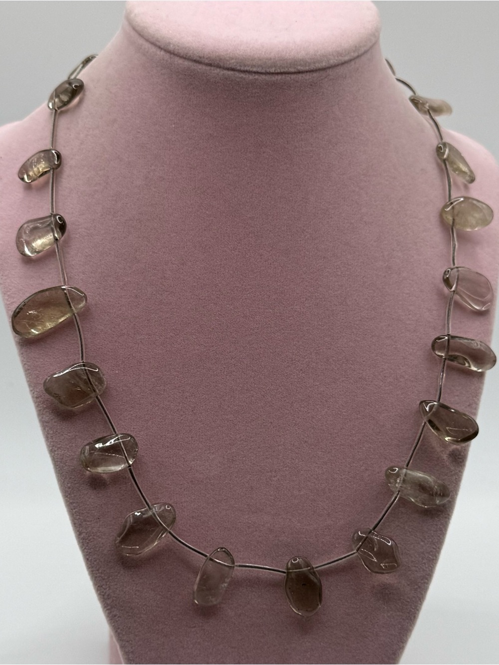 Smoky Quartz pear shape Necklace